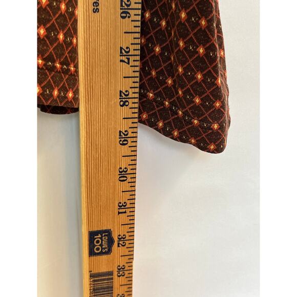 Bobby Jones Men's L Brown/Orange Argyle 3‑Button Short Sleeve Polo Shirt Golf - Picture 7 of 7